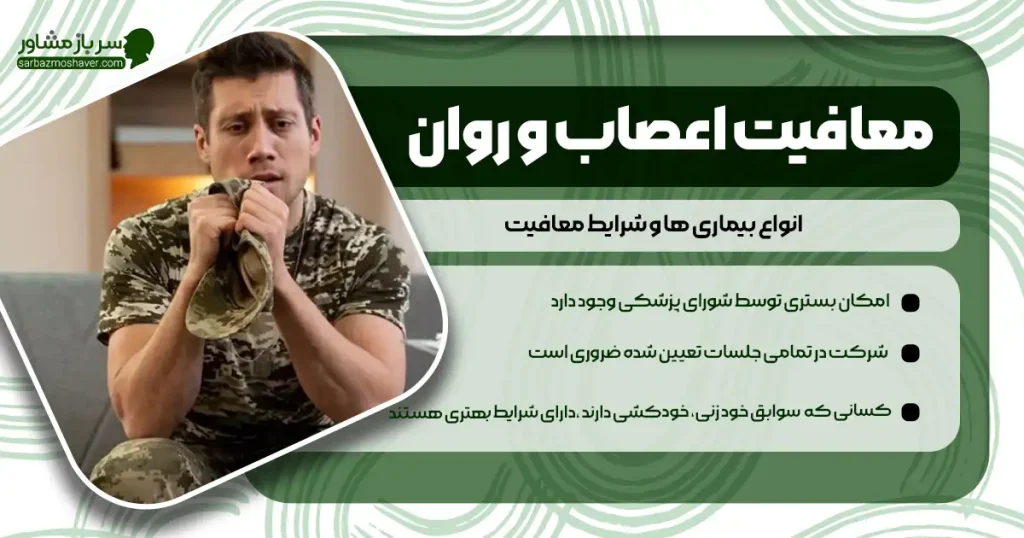 معافیت اعصاب و روان سربازی 1403 + شرایط و نحوه دریافت